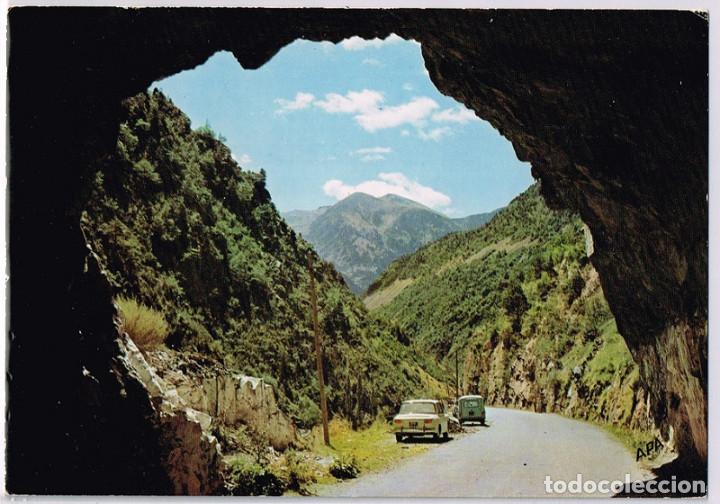 Postales: Postal Valls d'Andorra - Tunnel sur la route de la Massana