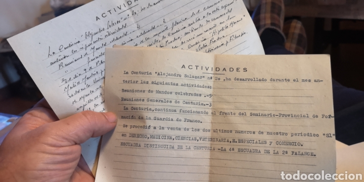Postales: Documento parte mensual de la Guardia de Franco 1950 - Foto 4