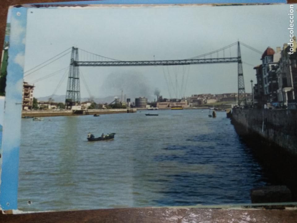 Postkarten: Postal n&ordm; 19 Portugalete (Vizcaya). Puente de Vizcaya. Agujeros peque&ntilde;os en bordes. Postal-A401