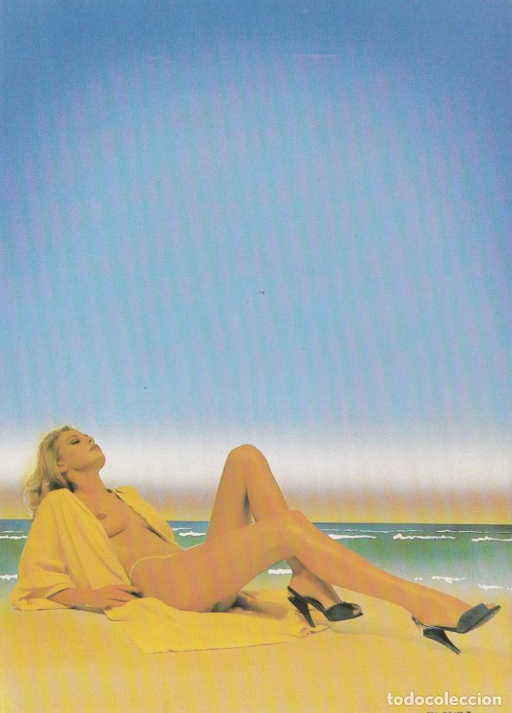 Postales: POSTAL - DIPTICO - TOMANDO EL SOL - VERKERKE - 1981 - HOLANDA - INTERIOR EN BLANCO - Foto 1