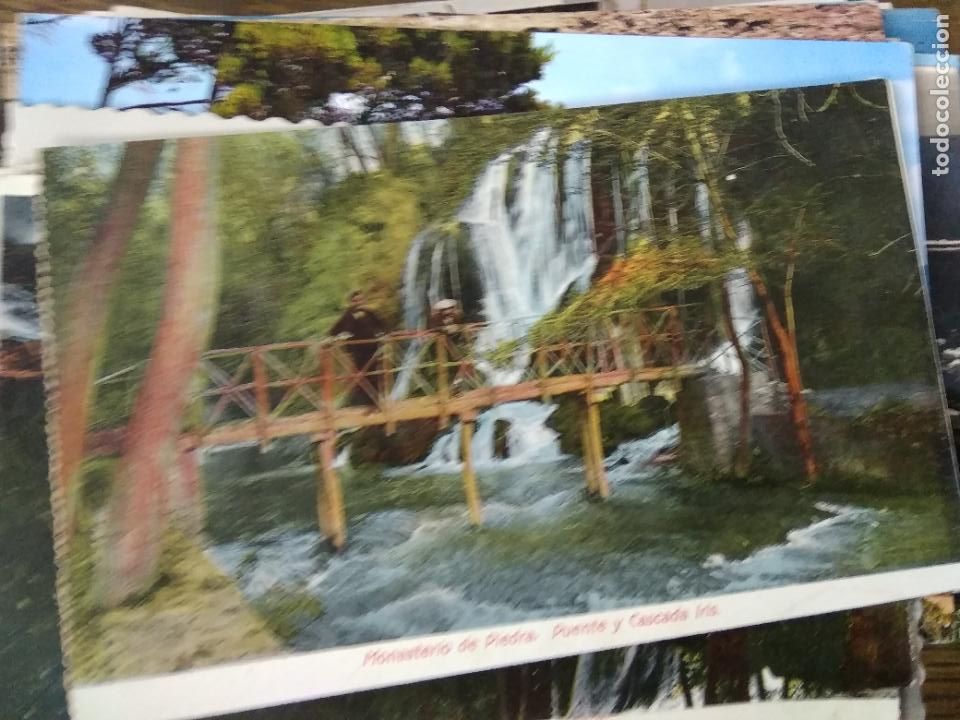 Postales: Postal Monasterio de Piedra (Arag&oacute;n) puente y Cascada Iris. Postal-2034