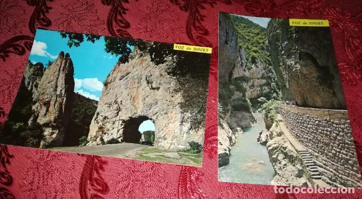 Postales: 2 postales foz de binies huesca - Foto 1