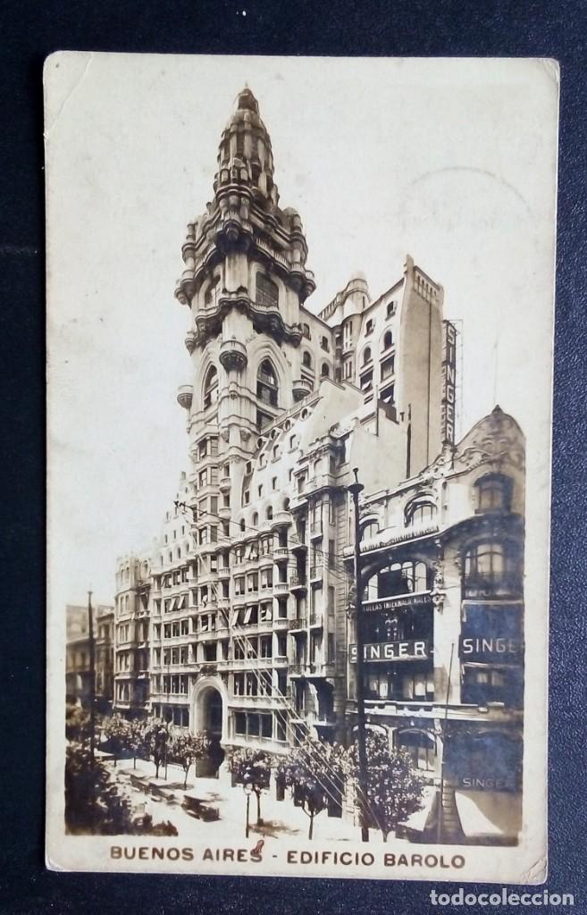 Postales: Foto postal Buenos Aires - edificio Barolo-1925 - Foto 1