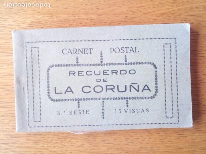 Postales: Carpeta postales. La Coru&ntilde;a rara completa - Foto 1