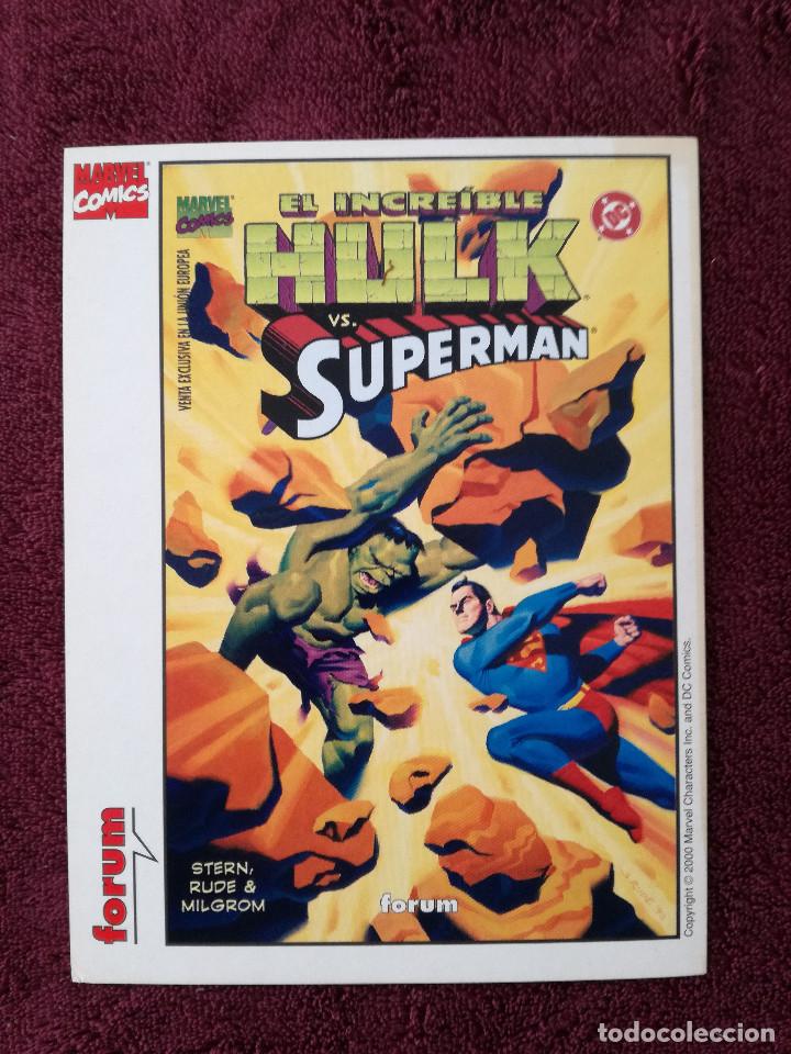 Postales: POSTAL EL INCREIBLE HULK VS SUPERMAN - FORUM MARVEL - Foto 1