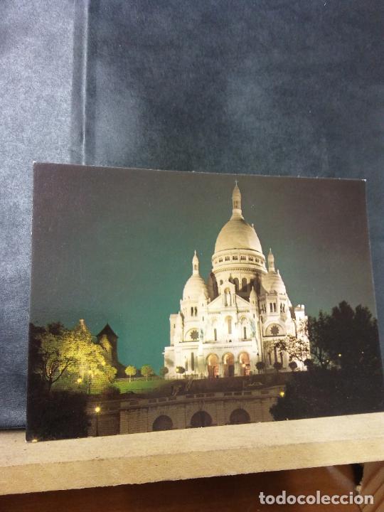 Cartes Postales: PARIS. LA NUIT. LE SACR&Eacute; COEUR DE MONTMARTRE ILLUMIN&Eacute;. BONITA POSTAL. NO CIRCULADA