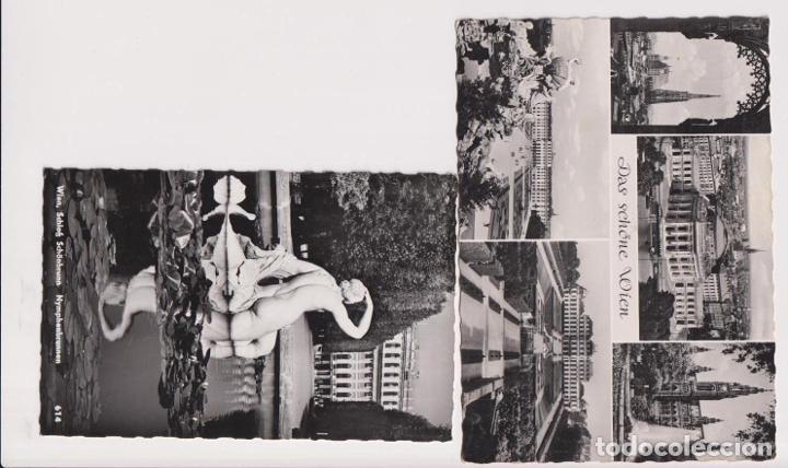 Postcards: Wien. Lote de 2 postales Franqueadas y fechadas en 1962 y 1965