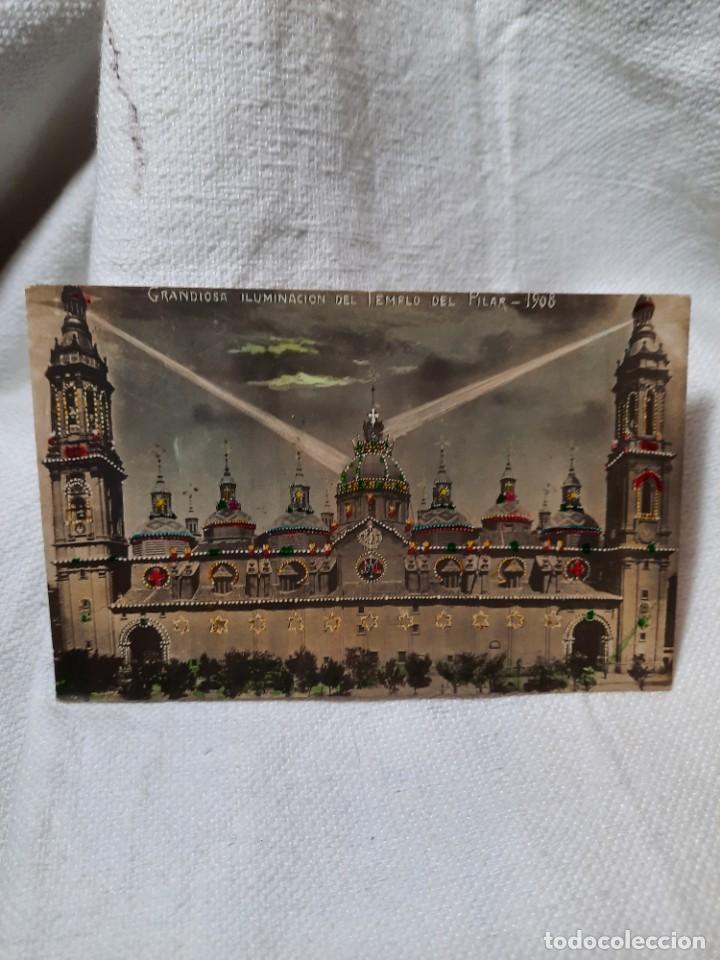 Postales: Fant&aacute;stica postal de Zaragoza antigua. - Foto 1