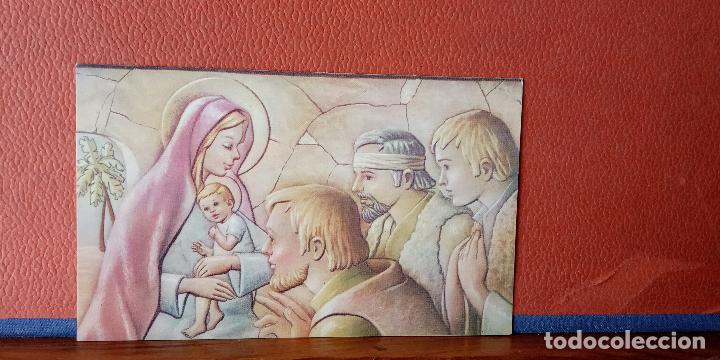 Cartoline: NI&Ntilde;OS. TARJETA DE NAVIDAD. DIPTICO. CIRCULADA.