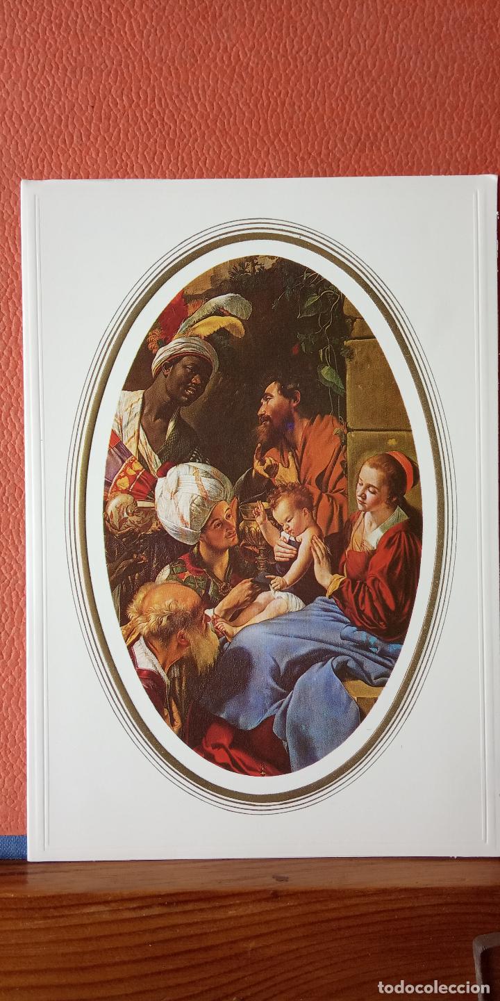 Cartoline: LA ADORACION DE LOS REYES. TARJETA DE NAVIDAD. DIPTICO. CIRCULADA.