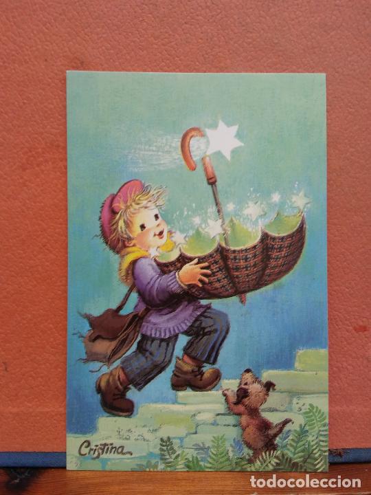 Cartoline: BONITA POSTAL NAVIDE&Ntilde;A. SENCILLA. CIRCULADA. NI&Ntilde;O