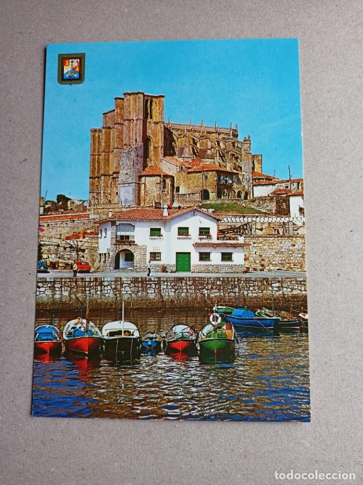 Postales: Postal &rdquo;Puerto e Iglesia&rdquo; - Castro Urdiales - (Cantabria)