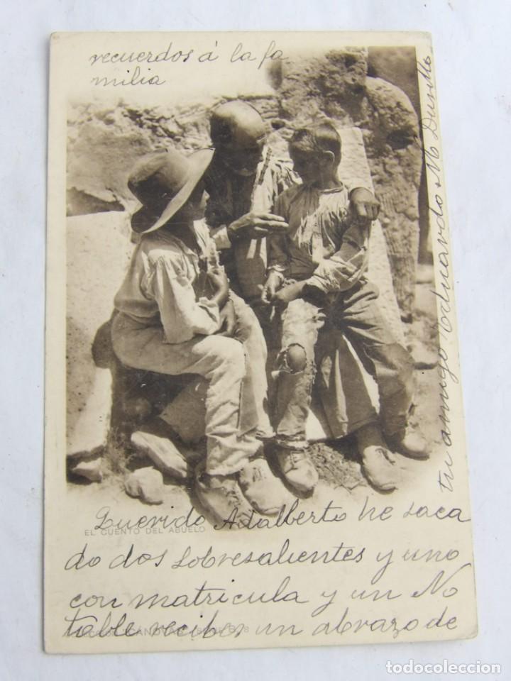 Cartoline: POSTAL EL CUENTO DEL ABUELO. COLECCI&Oacute;N C&Aacute;NOVAS. SERIE B N&Uacute;M. 8. CIRCULADA.