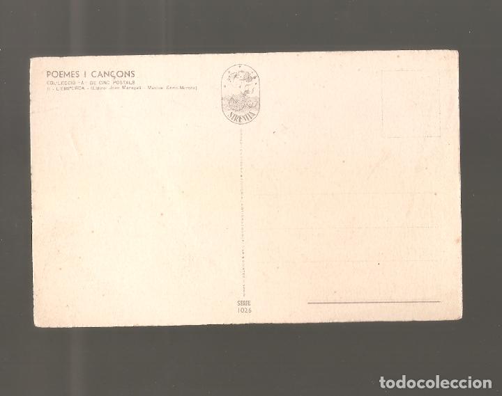 Postales: 1 postal antigua poemas en catalan - Foto 2