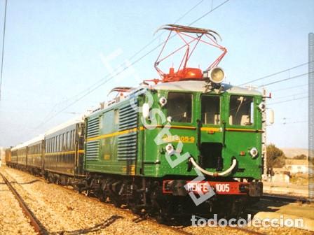 Postales: ANTIGUA POSTAL - LOCOMOTORA RENFE 1005 - - Foto 1