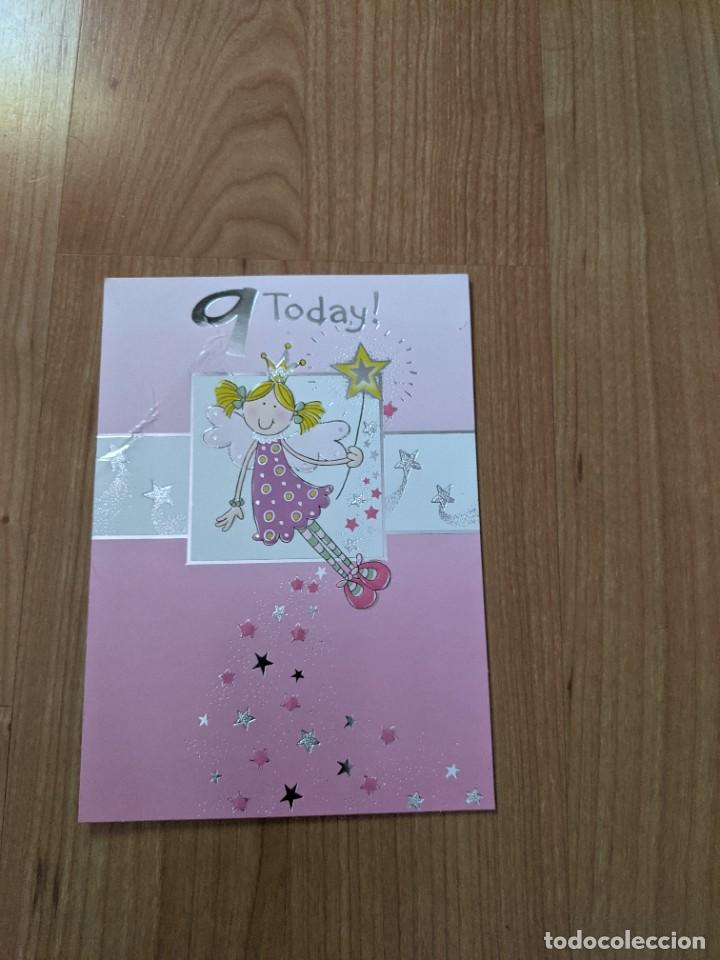 Postais: POSTAL DE CUMPLEA&Ntilde;OS DOBLE (MANUSCRITA)