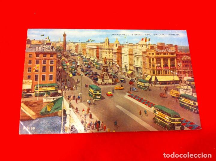 Cartes Postales: POSTAL. DUBLIN. O'CONNELL STREET AND BRIDGE. POSTAL NO ESCRITA
