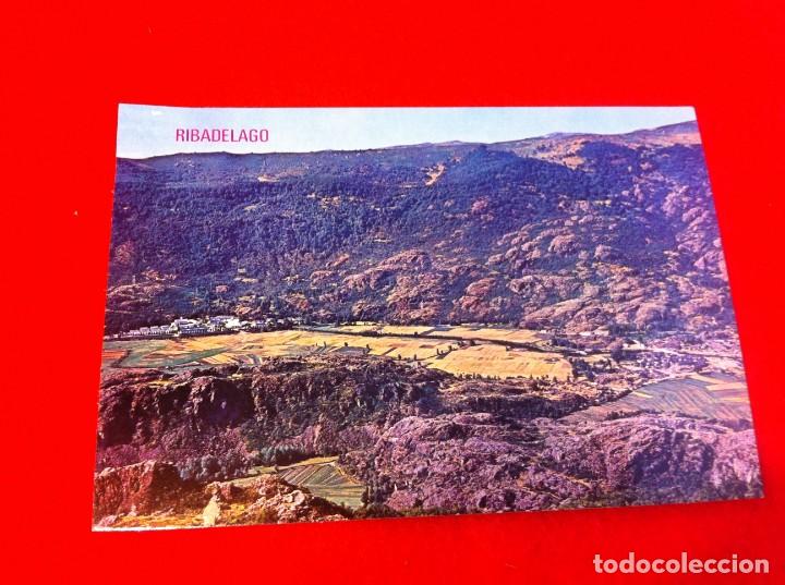 Postais: POSTAL. NO ESCRITA. RIBADELAGO. VISTA GENERAL DE LOS DOS PUEBLOS