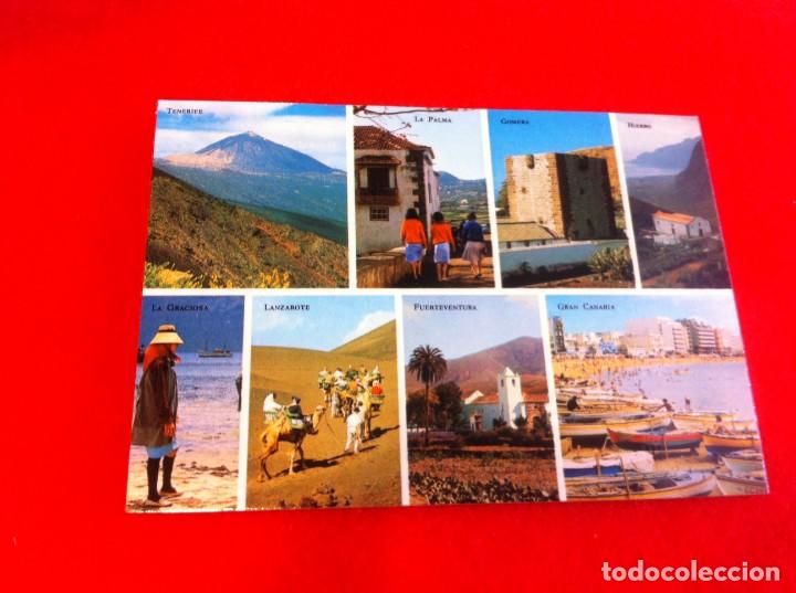 Postkarten: POSTAL NO ESCRITA. ISLAS CANARIAS, DETALLE DE LAS OCHO ISLAS...