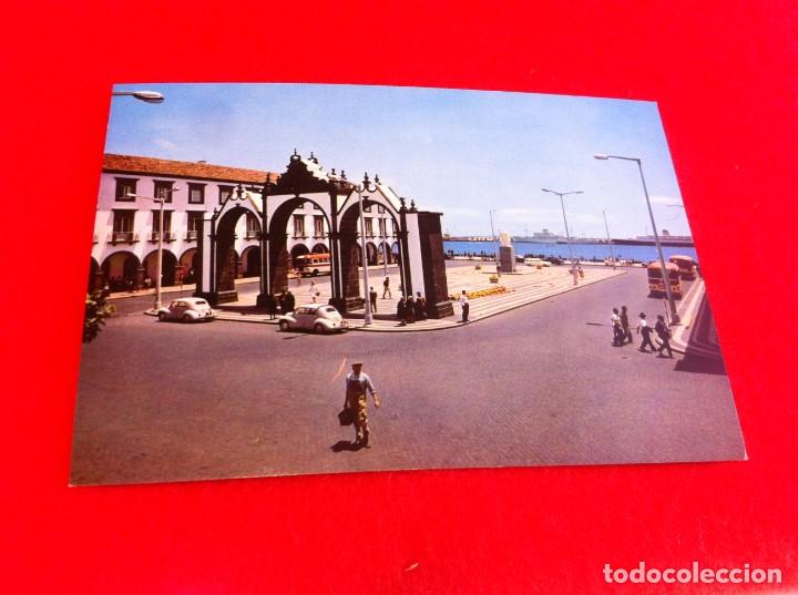 Postkarten: POSTAL NO ESCRITA. A&Ccedil;ORES. PONTA DELGADA. PORTAS DA CIDADE