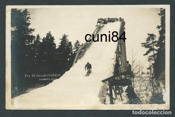 Postales: antigua foto postal salto ski Fra Holmenkolbakken eneret S. gran