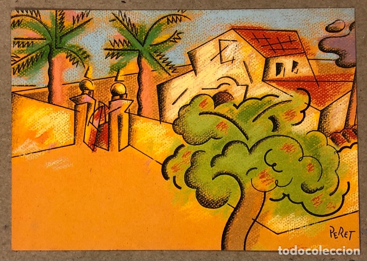 Postales: PERET &ldquo;PASEANDO CON JUAN POR MONTROIG&rdquo;. POSTAL SIN CIRCULAR EDICIONES CONTEMPOR&Aacute;NEAS 1984