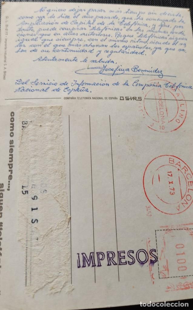 Postales: Postal compa&ntilde;&iacute;a Telef&oacute;nica a&ntilde;o 1973 - Foto 2