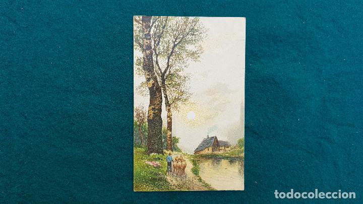 Postales: POSTAL PASTOR CON OVEJAS - Foto 1