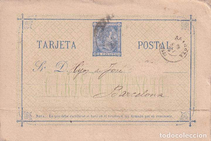 Postkarten: TARJETA POSTAL ZARAGOZA-BARCELONA 1875