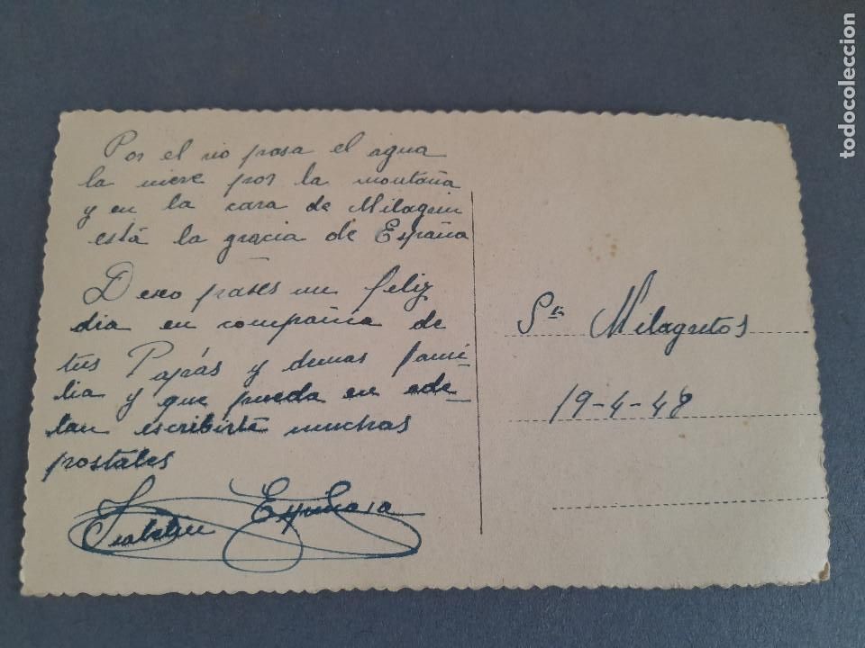 Postales: antigua postal de amantes, escrita 1948 - Foto 2