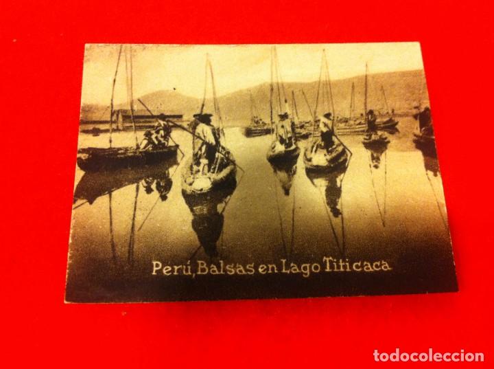 Cartoline: MINI POSTAL. &Aacute;LBUM ESPA&Ntilde;A Y LA AM&Eacute;RICA LATINA. PER&Uacute;. BALSAS EN LAGO TITICACA. N&ordm; 2080