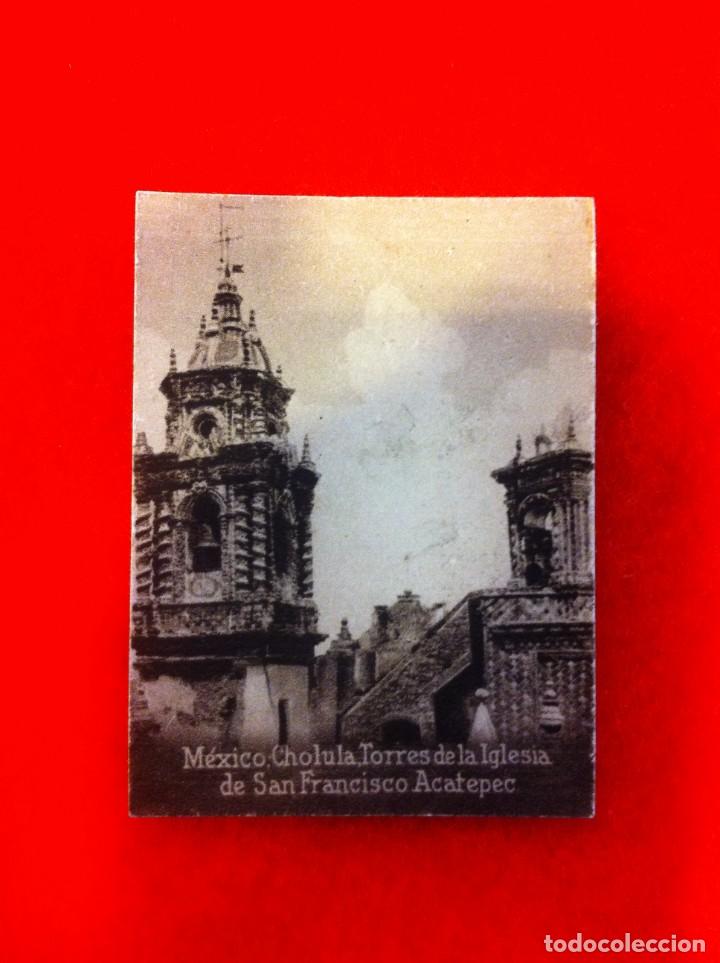 Postkarten: MINI POSTAL. &Aacute;LBUM ESPA&Ntilde;A Y LA AM&Eacute;RICA LATINA. M&Eacute;XICO. CHOLULA. IGLESIA ACATEPEC. N&ordm; 1639