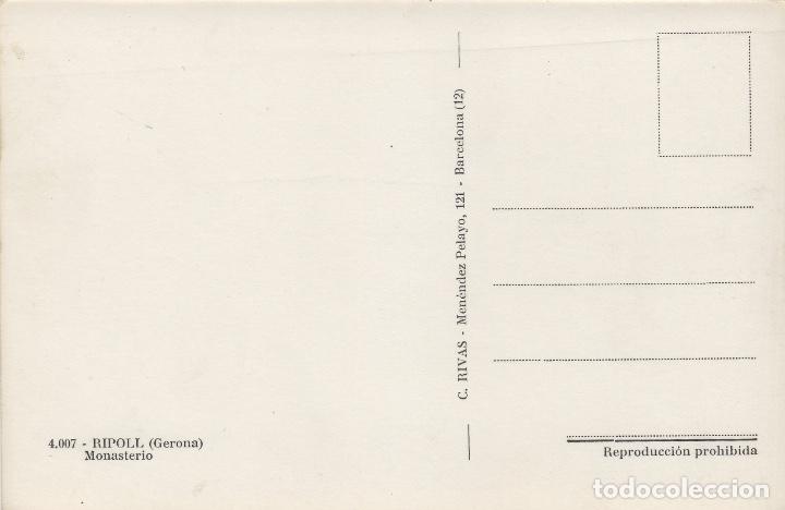 Postales: GERONA , RIPOLL , MONASTERIO , ref 69 TARJETA POSTAL. ver dorso - Foto 2