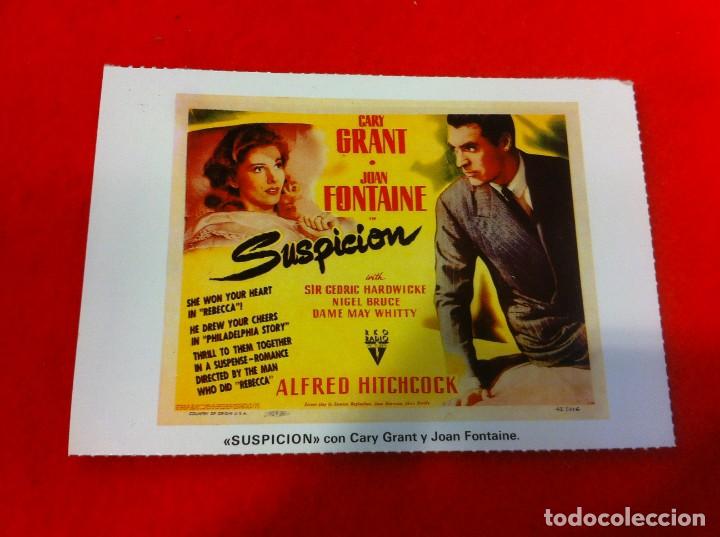 Postais: LAS M&Aacute;S BELLAS TARJETAS POSTALES. CARTELES DE CINE. SUSPICION. HITCHCOCK