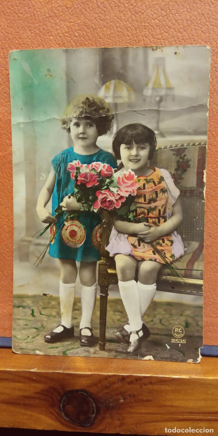 Cartes Postales: NI&Ntilde;AS ROM&Aacute;NTICAS. VINTAGE. BONITA POSTAL. CIRCULADA