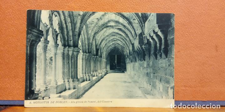 Cartes Postales: MONASTIR DE POBLET, A LA GOTICA DE PONENT, DEL CLAUSTRE. VINTAGE. BONITA POSTAL. CIRCULADA