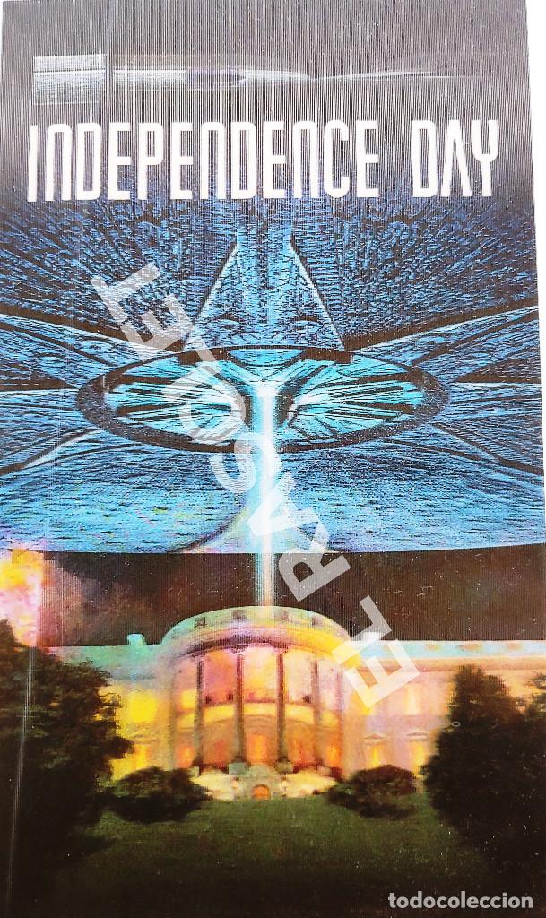 Postales: POSTAL HOLOGRAMA DE INDEPENDENCE DAY EN 3 D. - Foto 1