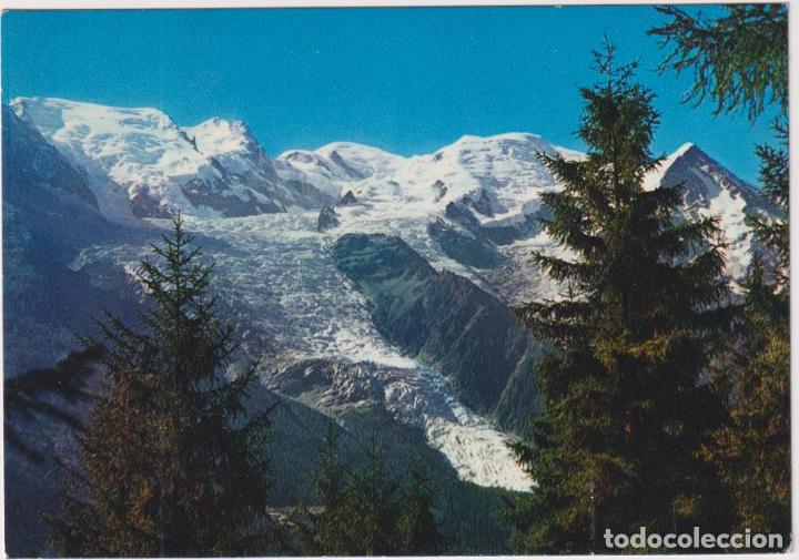 Postales: Chamonix. Mont Blanc y el Glaciar. Fechada en 1983 - Foto 1