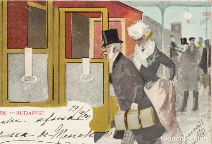 Postales: POSTAL VIENA - BUDAPEST- 1905 - POSTAL CON COLOR - MBC - Foto 1