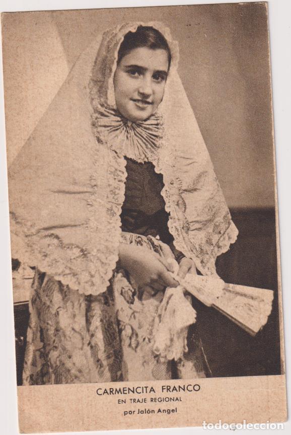 Postales: Carmencita Franco. en traje regional, por &Aacute;ngel Jal&oacute;n