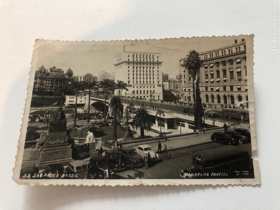 Cartes Postales: Antigua tarjeta postal blanco y negro, Sao Paulo, Brasil (L21)