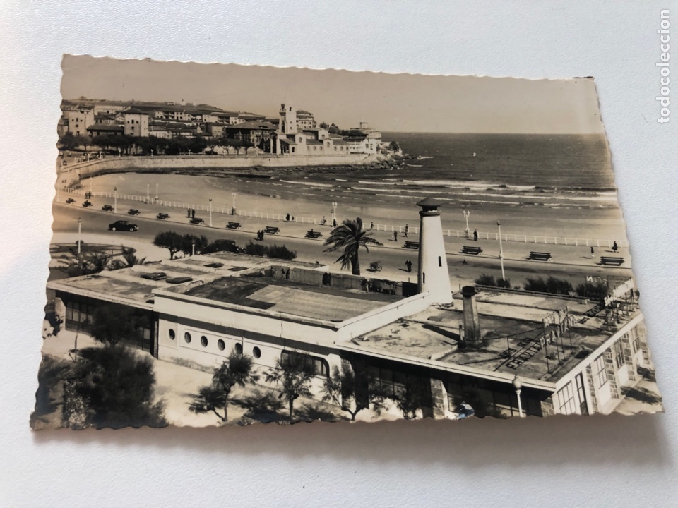 Postales: Antigua tarjeta postal blanco y negro, Playa y bar Nautico (L21)