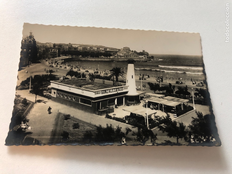 Cartes Postales: Antigua tarjeta postal blanco y negro, Gijon, Club Nautico (L21)