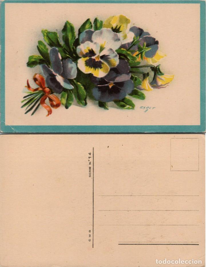 Postkarten: Antigua Postal de Flores - 14x9cm.