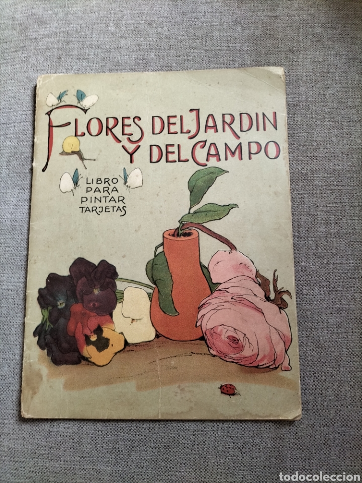 Postales: Cuaderno antiguo de postales para pintar - Foto 2
