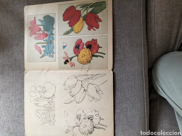 Postales: Cuaderno antiguo de postales para pintar