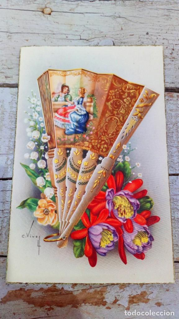 Postales: POSTAL ROM&Aacute;NTICA CIRCULADA EN 1954