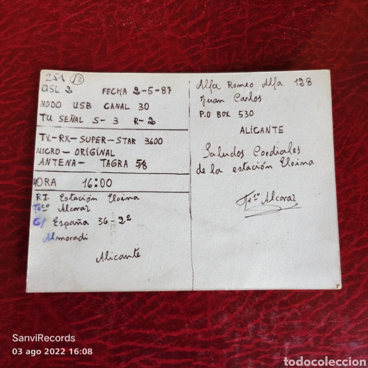 Postales: TARJETA QSL: RIO SEGURA - Foto 2
