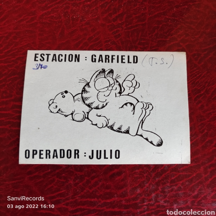 Postales: TARJETA QSL: ESTACI&Oacute;N GARFIELD - Foto 1