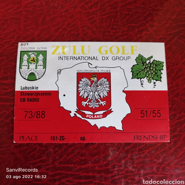 Postales: TARJETA QSL: ZULU GOLF INTERNATIONAL DX GROUP